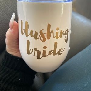 Blushing bride wine tumbler
